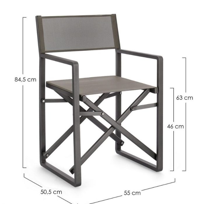SCAUN DIRECTOR KONNOR CHARCOAL - imagine 2